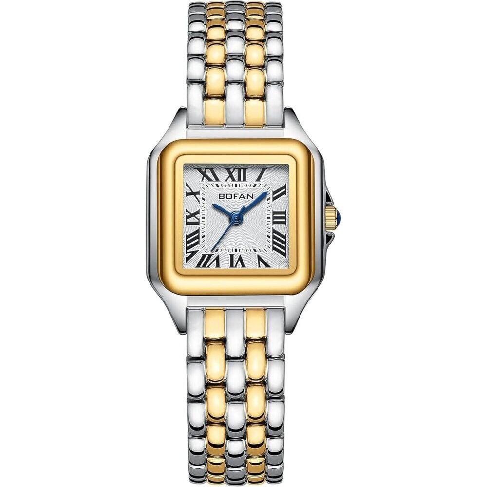 Small Gold Watch for Women Quartz Wristwatch with Roman Dial Water Resistant